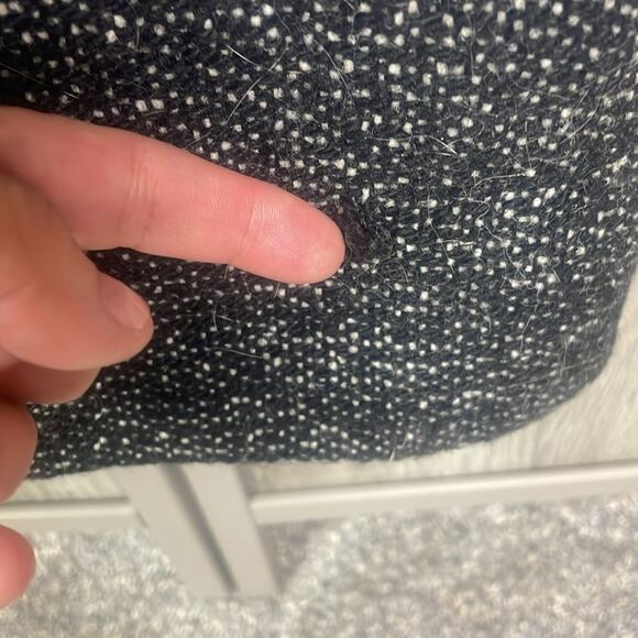 Vintage 80's Dual Control Tweed/Leather Maxi Trench Coat Women's M oversized - Picture 12 of 15